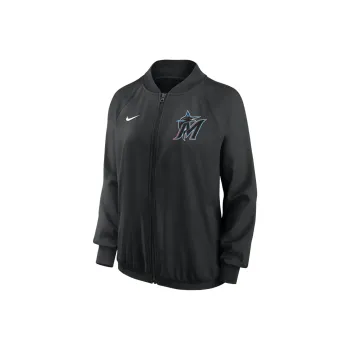 Nike Miami Marlins Authentic Collection Team Jackets Coats Women's Black