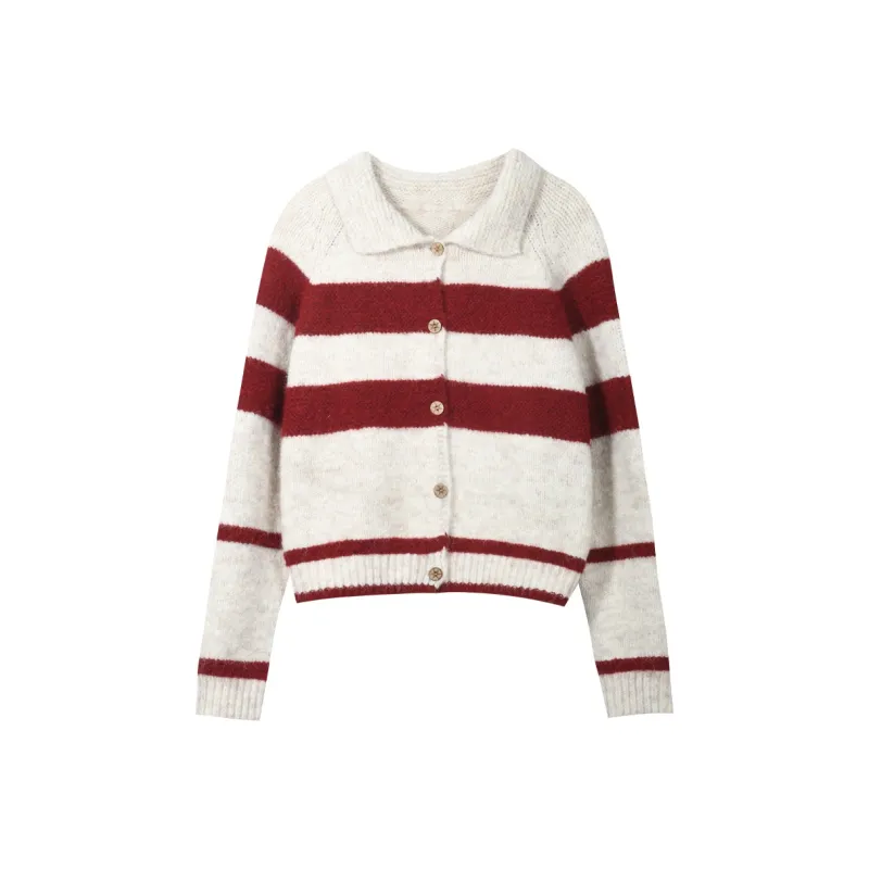 MISHOW Knitwear Women's Red Stripe-0