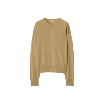 Burberry Logo embroidered Cashmere Cardigan