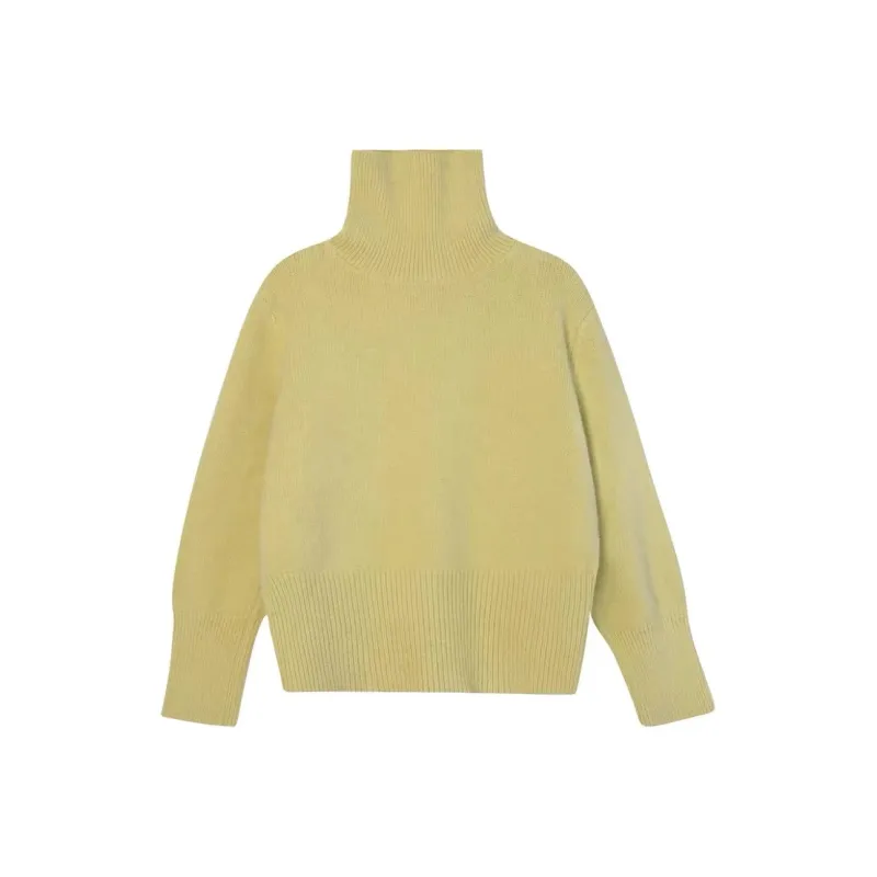 The King And The Nightingale Minimalist Style Basic Turtleneck Pullover Knitwear Women's-36