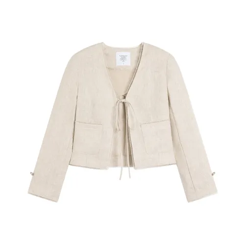 Ouyang Jackets Coats Women's Light Sandy Gray