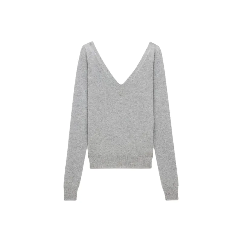 SAINT LAURENT V Neck Long Sleeved Jumper-0