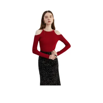 DPLAY Knitwear Women's Angora Red