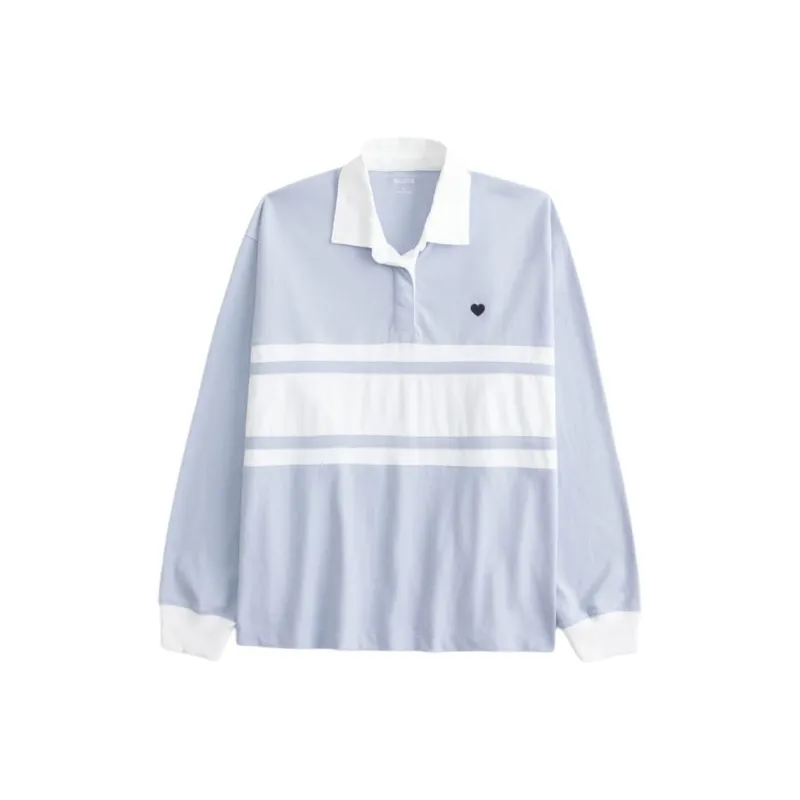 Hollister Polo Shirt Women's Gray Blue-0