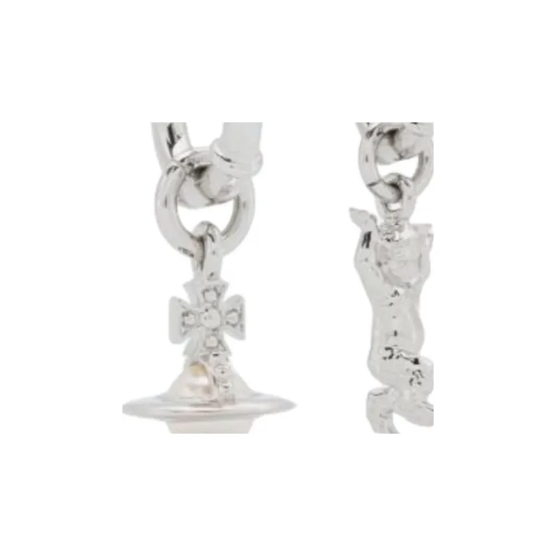 Vivienne Westwood Pearl Earrings Women's Silver-1
