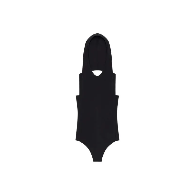 COURREGES Illusion Hooded Bodysuit-0