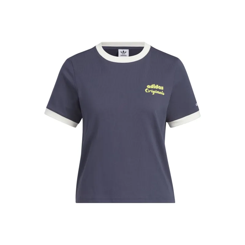 Adidas Originals RETRO T Shirt Women's Dark Navy Blue-0