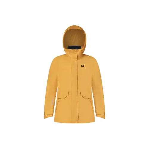 FILA EXPLORER Jackets Coats Women's Tangerine Peel Yellow