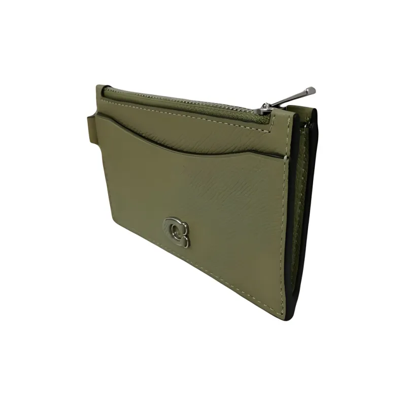 COACH Card Case Grain Leather Card Holder Card Holder Men's Moss-1