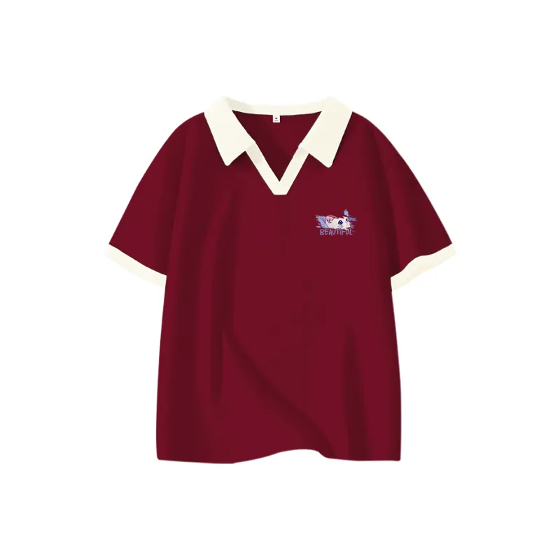 Cotton Polo Shirts Women's-6