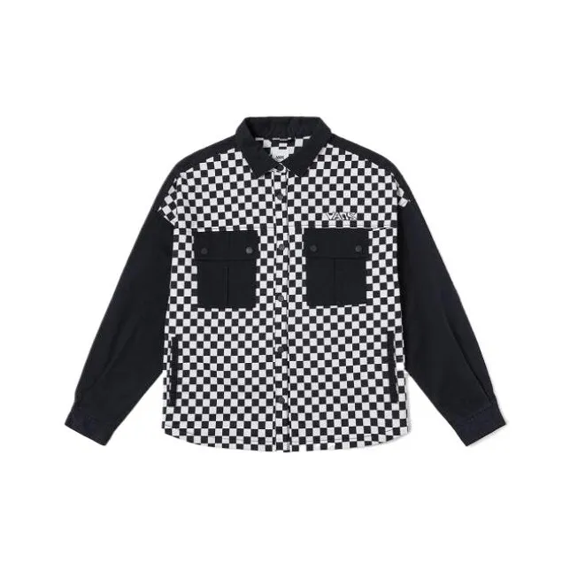 Vans Shirt Women's Black Checkerboard-0