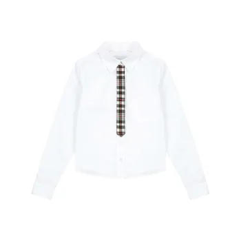 Safarispot 1/2 ROUX BASE SCHOOL TIE SHIRTS Shirt Women's WHITE/White