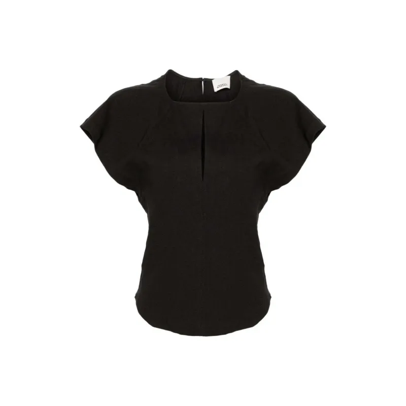 ISABEL MARANT Mustee Keyhole Blouse-0