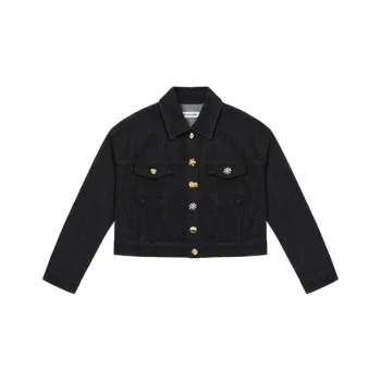 Self-portrait Crystal-embellished Denim Jacket