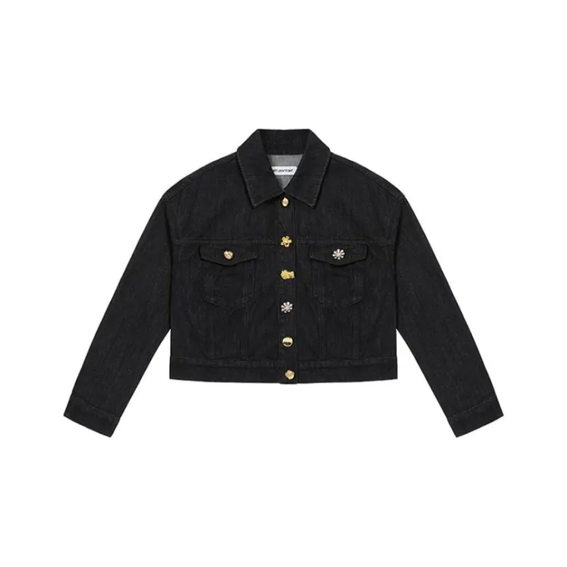 Self portrait Crystal embellished Denim Jacket-0
