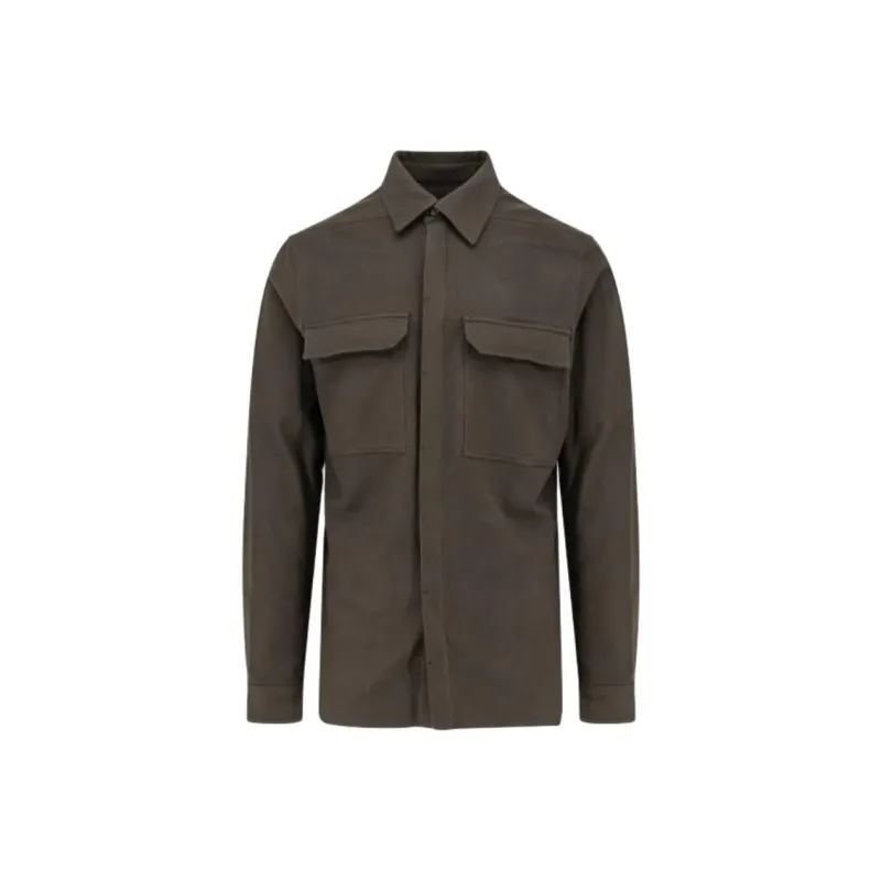 RICK OWENS Fleece Textured Work Shirt-0