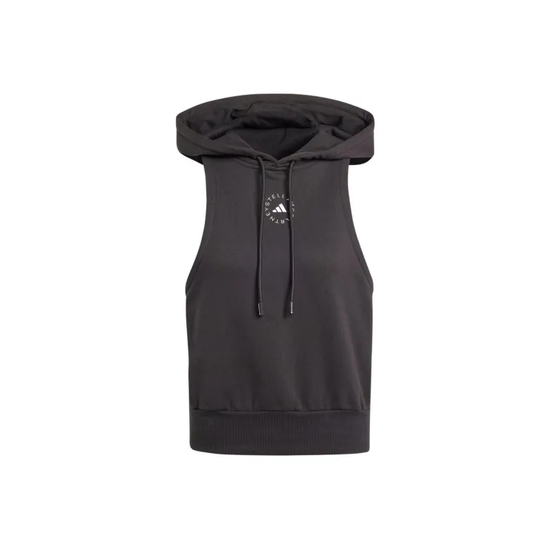 Adidas x Stella McCartney Sportswear Sleeveless Hoodie Sweatshirt Women's Black-0