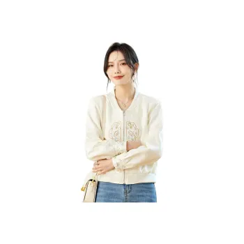 TERRE BLEUE Jackets Coats Women's Ecru