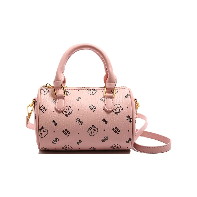 Yalu PU Handbag Women's Black/White/Pink/Brown-12