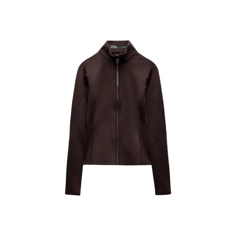 ZARA ZW Series Jackets Coats Women's Brown-0