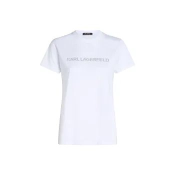 KARL LAGERFELD / Karl Lagerfeld Jeans Glitter Appliqué Logo T shirt