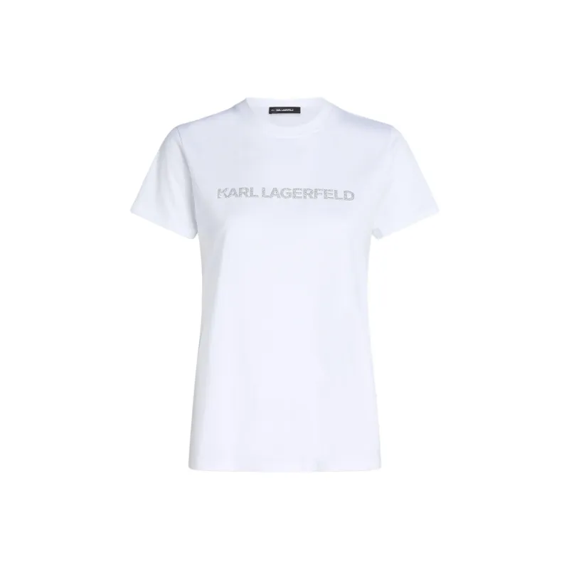 Karl Lagerfeld Glitter Appliqué Logo T shirt-0