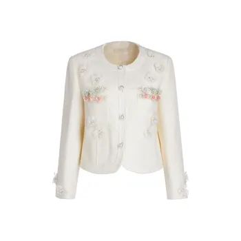 CHICCO MAO Jackets Coats Women's Ecru