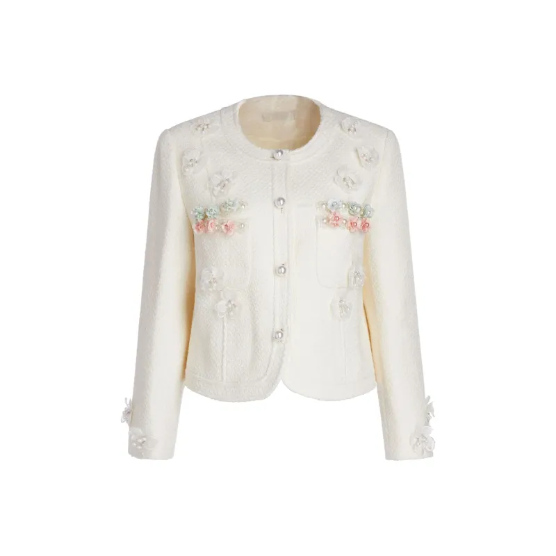 CHICCO MAO Jackets Coats Women's Ecru-0