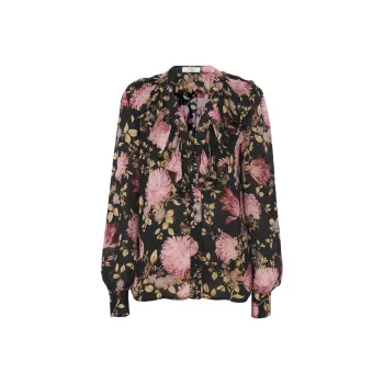 Chloé V Neck Ruffled Blouse