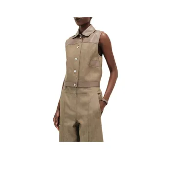 HERMES Jackets Coats Women's Tea Green