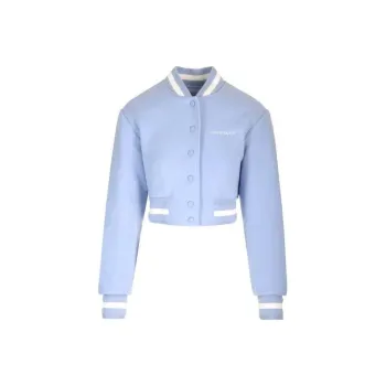 Givenchy 4G Stars Cropped Varsity Jacket 'Light Blue'