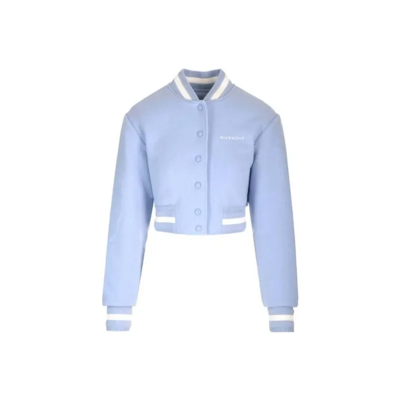 Givenchy 4G Stars Cropped Varsity Jacket 'Light Blue'-0