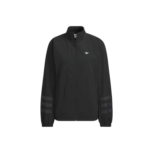 Adidas Originals RUCHED TRACK TOP TRACK TOP Jackets Coats Women's Black/White