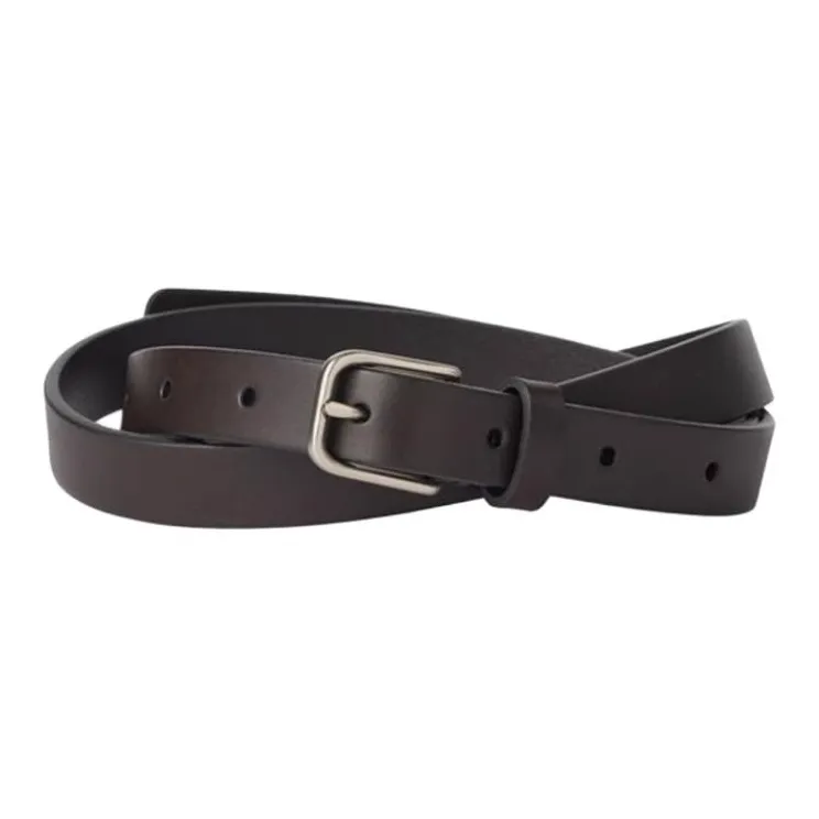 UNIQLO Cow Leather Belts Unisex Dark Umber Width  2CM-0