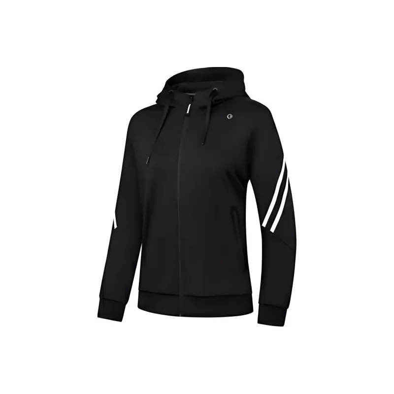 QIAODAN Sports Life Collection Jackets Coats Women's Black-0