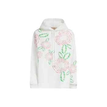 MARNI Rose-print Cotton Hoodie