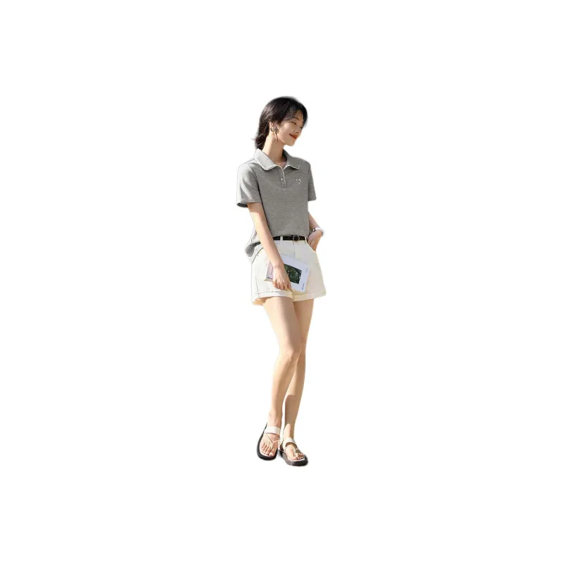 XWI T Shirts Women's Light Gray-1