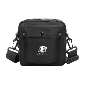 BEN SHERMAN Oxford Crossbody Bag, Shoulder Bag Unisex Black