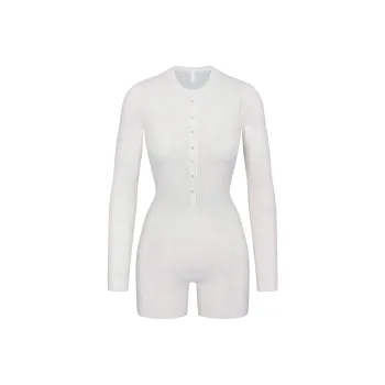 SKIMS FW24 Fake Day Collection Sweater Poinelle Onesie Bodysuits Women's MARBLE/Marble Color