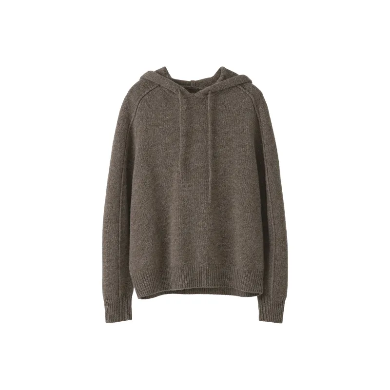 Fstudio Fall And Winter Korean Style Hooded Design Solid Color Inner Layer Wool Sweaters Women's-6