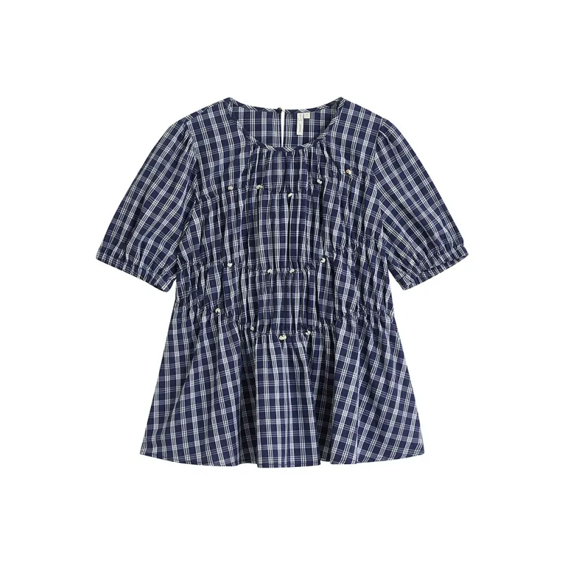 Inman Shirts Women's Navy Blue-0
