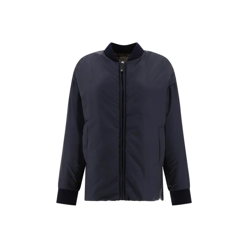 MaxMara Zip Up Long Sleeved Bomber Jacket-0