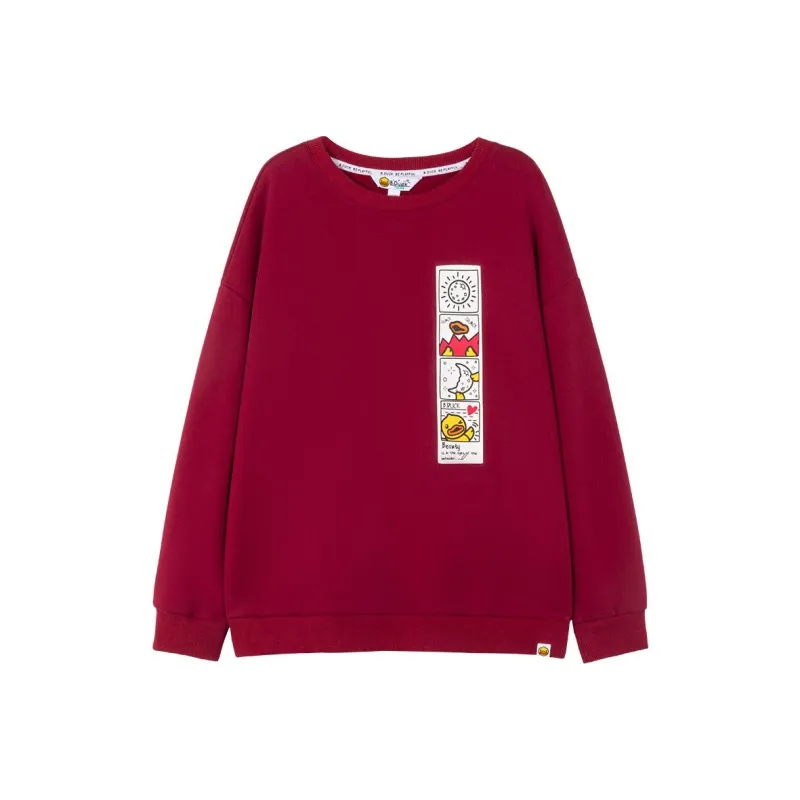 B.Duck Sweatshirts Women's Red-0