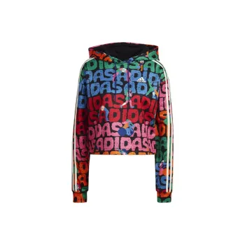 Adidas x FARM RIO 3-Stripes Hoodie Sweatshirt Women's Black