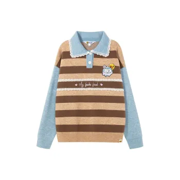 B.Duck Knitwear Women's Coffee Stripes
