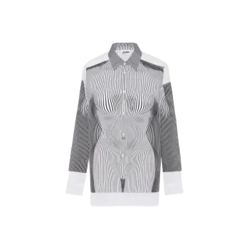 Jean Paul Gaultier The Petit Grand Pinstripe Body Morphing Shirt