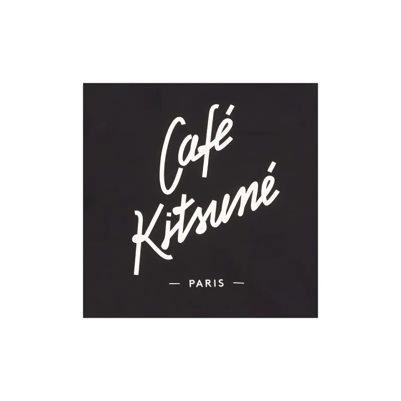 Maison Kitsune Cotton Tote Bag, Shopping Bag, Handbag Regular Unisex Black-2