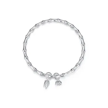 YUOFFICIAL 999 Fine Silver Sterling Silver Bracelets Unisex