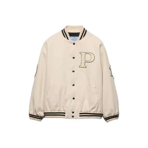 PRADA Canvas Bomber Jacket With Patches