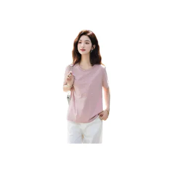 【dme】 T Shirt Women's Leather Pink